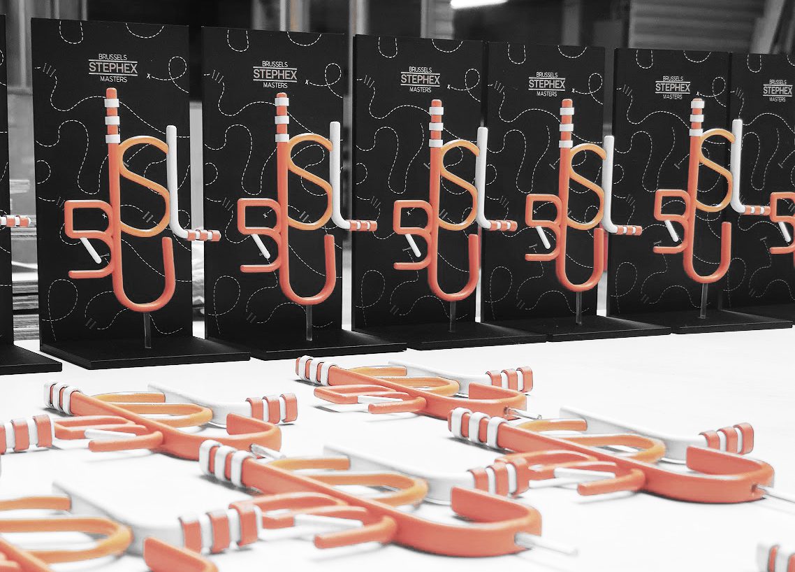 A batch of 3D printed objects 